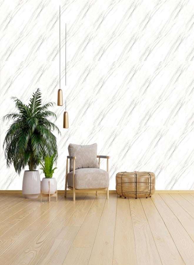 INFINITY DECOR Simple White with Grey Texture Marble UV Panels Marble UV Sheets, self Adhesive Wall Tile (60 cm * 60 cm),Marble Look Wall Panels for Homes and Offices(Pack of 15) - Image 4